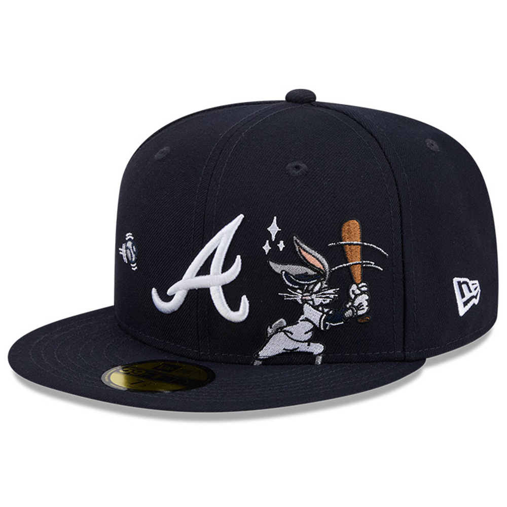 Atlanta Braves Navy "Looney Tunes" New Era 59FIFTY Fitted Hat