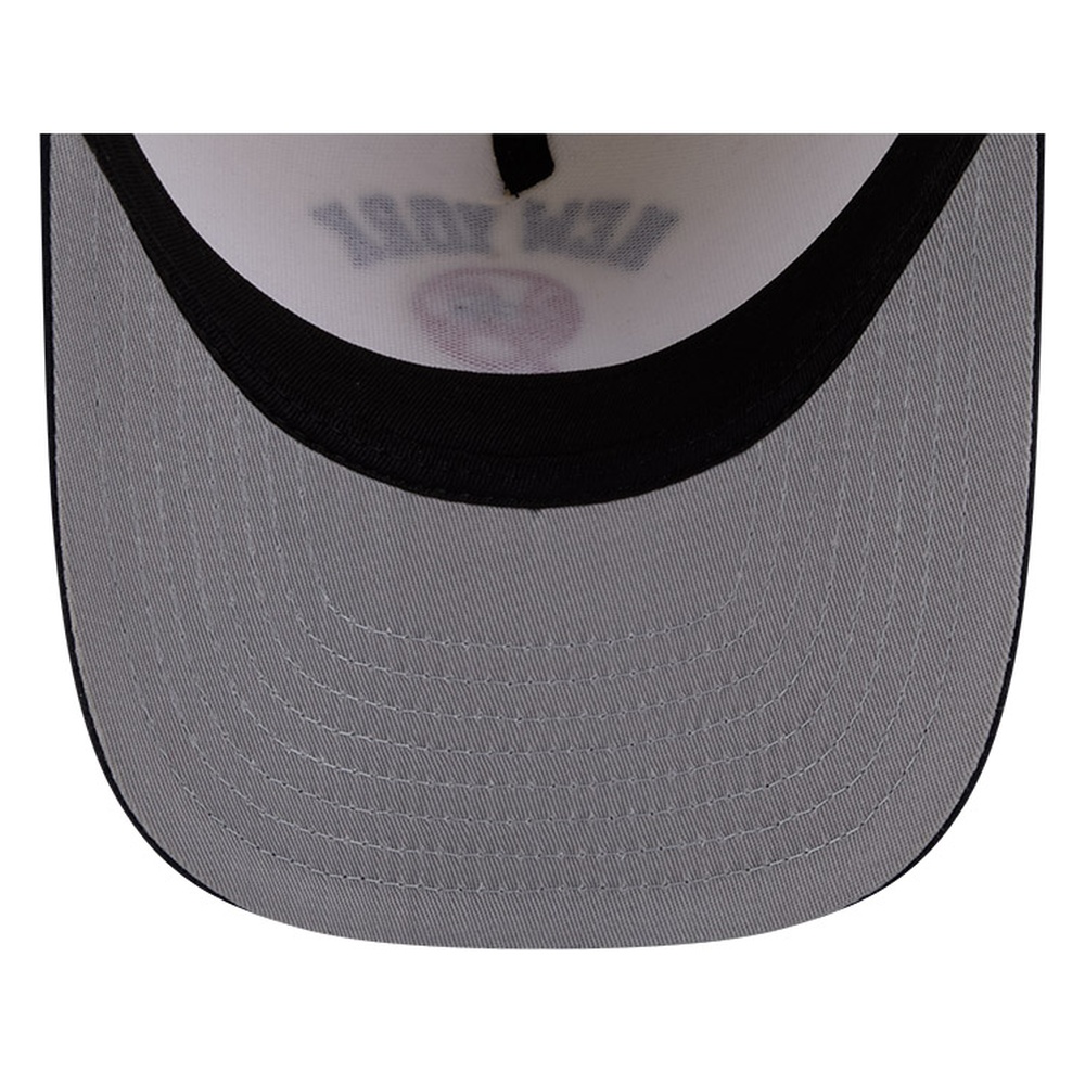 New York Yankees Chrome Two Tone Arched Text with Logo New Era 9FIFTY A-Frame Snapback Hat