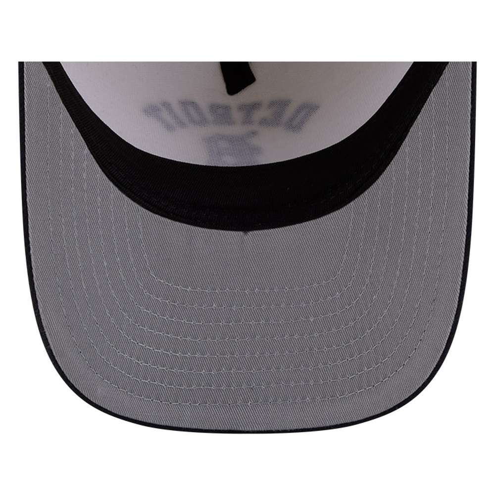 Detroit Tigers Chrome Two Tone Arched Text with Logo New Era 9FIFTY A-Frame Snapback Hat