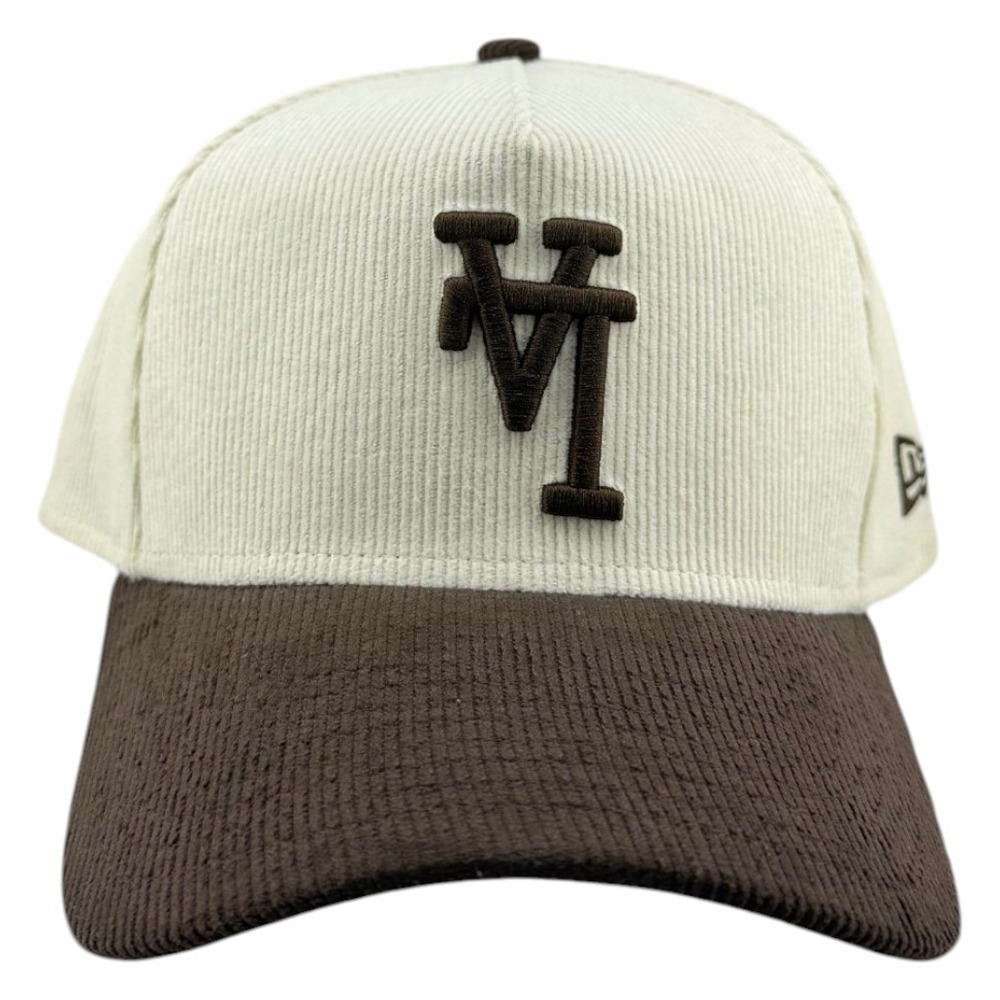 Los Angeles Dodgers Cream and Brown 2-Tone Corduroy Upside Down LA