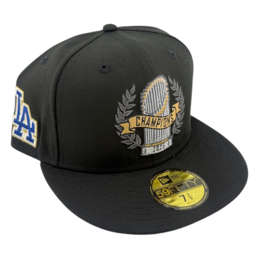 Los Angeles Dodgers Black 2025 Champions Trophy Patch The Parade Collection New Era 59FIFTY Fitted Hat