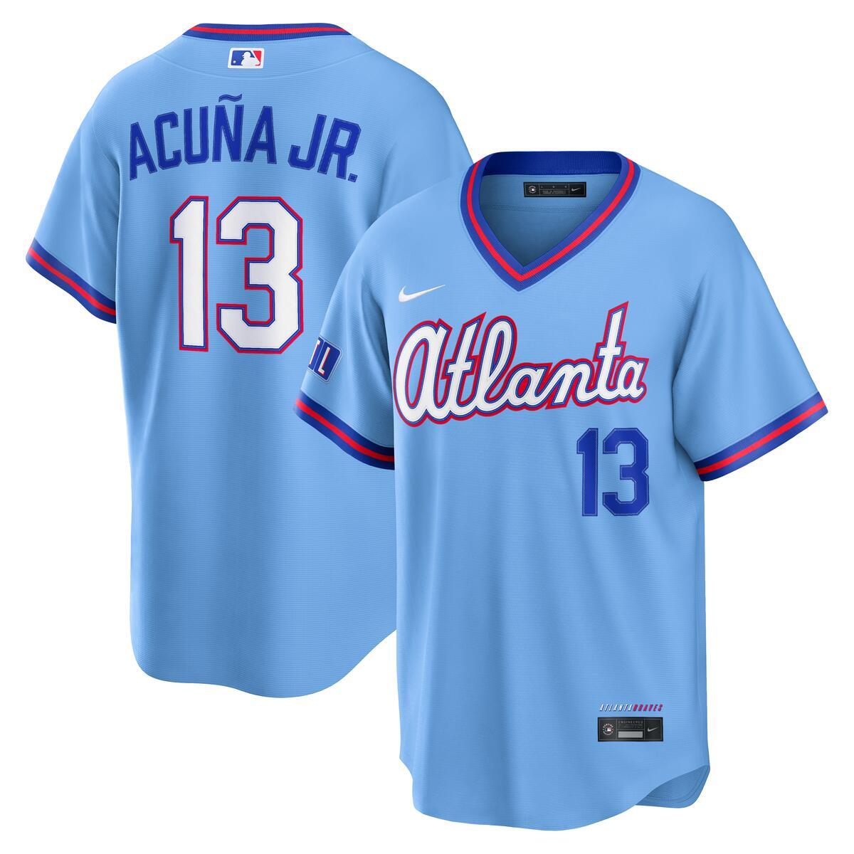Atlanta Braves Ronald Acuna Jr Blue 2026 City Connect Nike Stadium Player Jersey