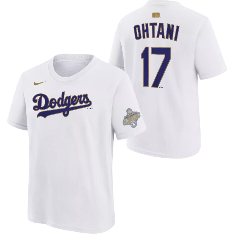 Youth Los Angeles Dodgers Shohei Ohtani White Nike 2026 Gold
