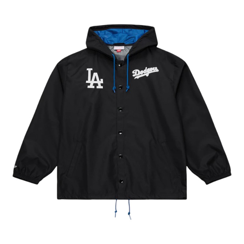 Los Angeles Dodgers Black City Connect Coaches Full-Snap Mitchell