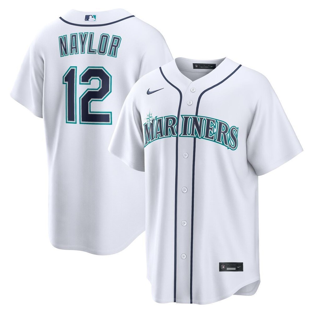 Seattle Mariners Josh Naylor White Home Nike Replica Jersey