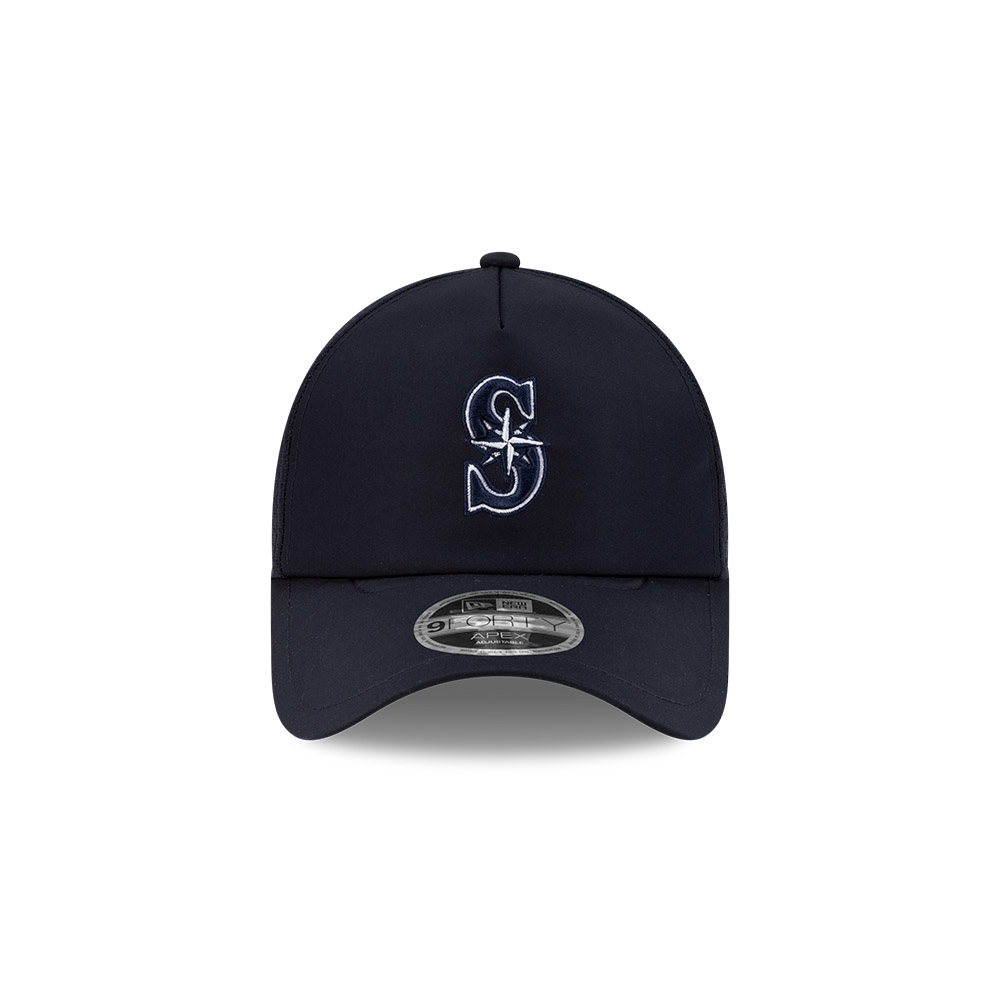 Seattle Mariners Navy 2026 Batting Practice New Era 9FORTY Apex Trucker Adjustable Hat
