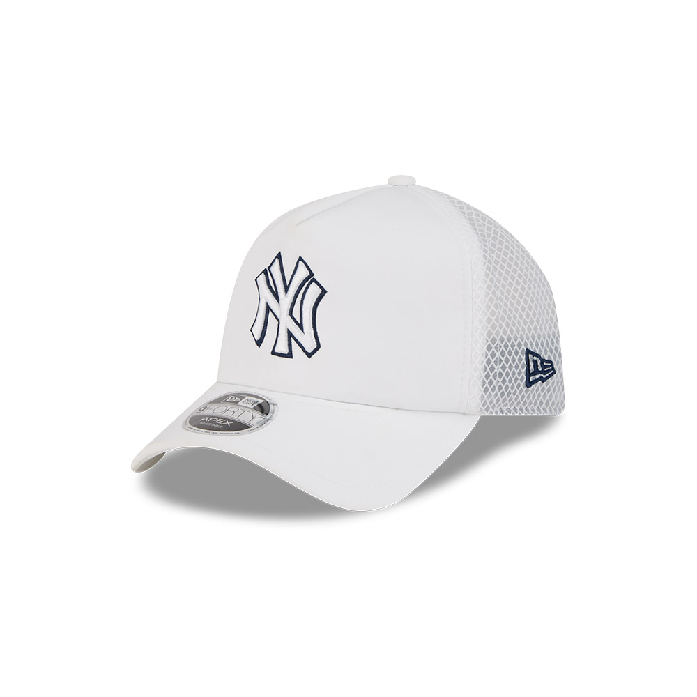 New York Yankees White New Era 9FORTY Apex Trucker Adjustable Hat