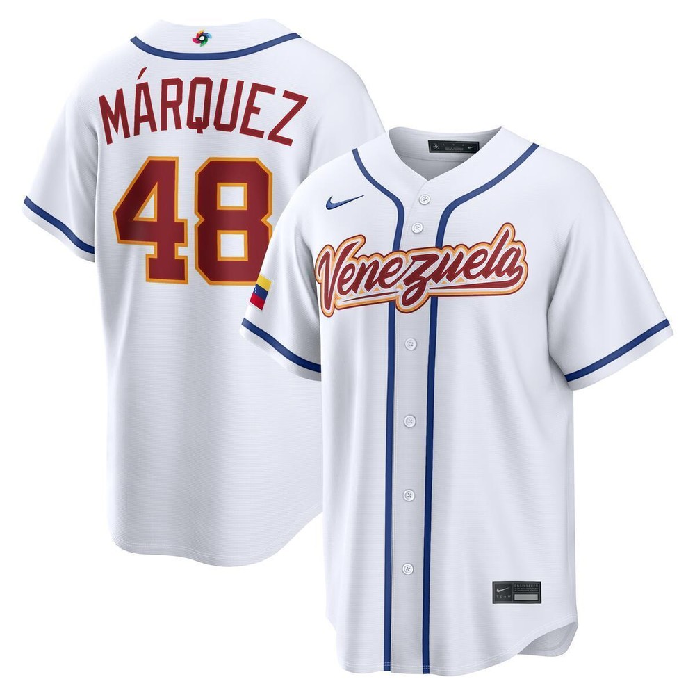 WBC Nike Venezuela ユニフォーム Mサイズ Team Venezuela Germán Márquez White 2026 World Baseball Classic