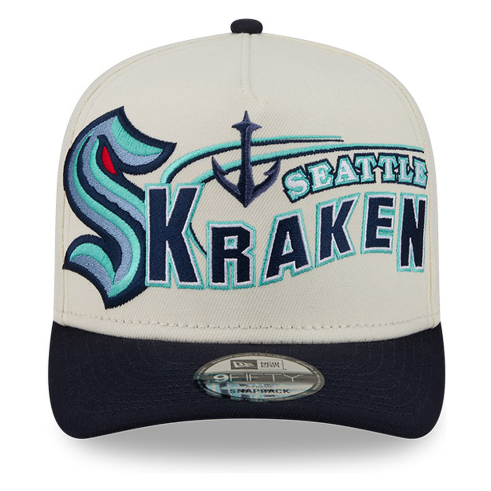 Seattle Kraken Chrome Two Tone Classic New Era 9FIFTY A-Frame Snapback Hat