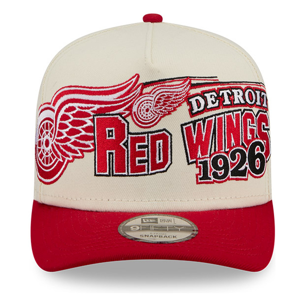 Detroit Red Wings Chrome Two Tone Classic New Era 9FIFTY A-Frame Snapback Hat