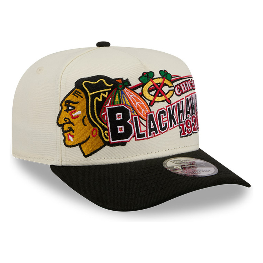 Chicago Blackhawks Chrome Two Tone Classic New Era 9FIFTY A-Frame Snapback Hat