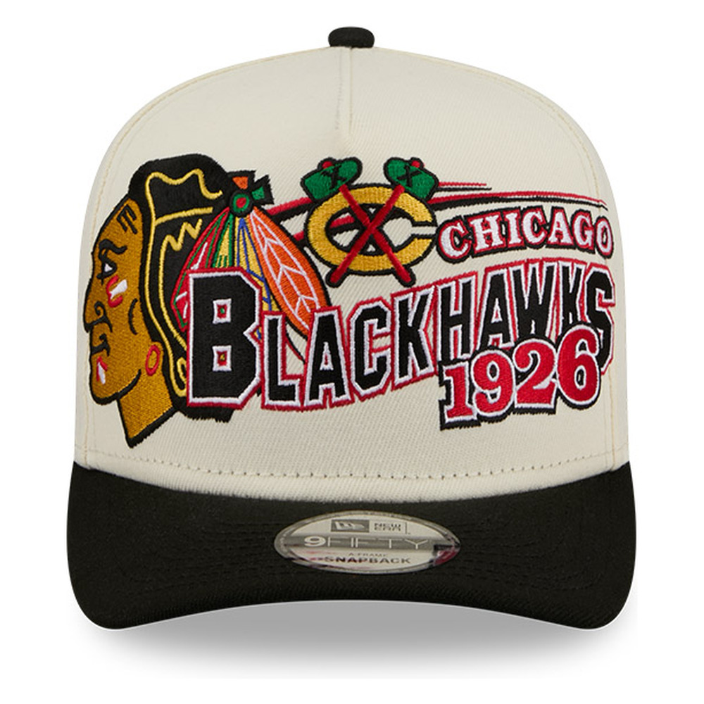Chicago Blackhawks Chrome Two Tone Classic New Era 9FIFTY A-Frame Snapback Hat