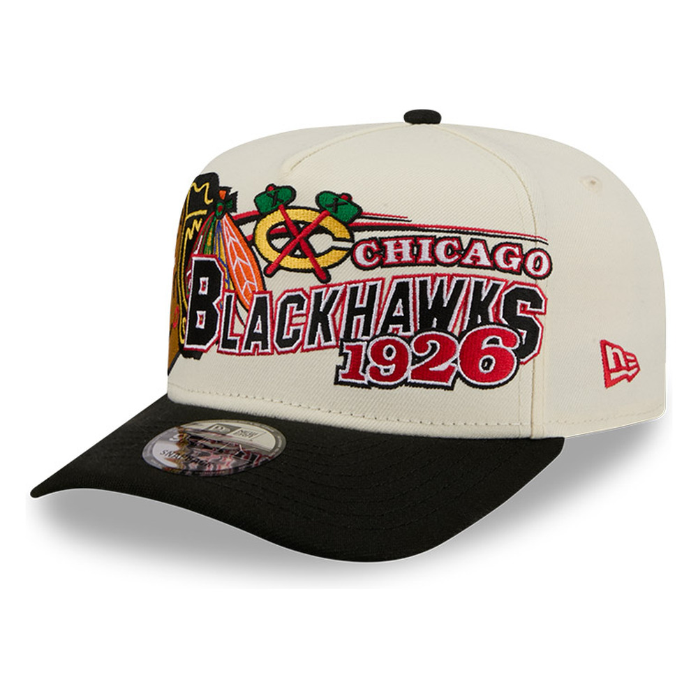 Chicago Blackhawks Chrome Two Tone Classic New Era 9FIFTY A-Frame Snapback Hat