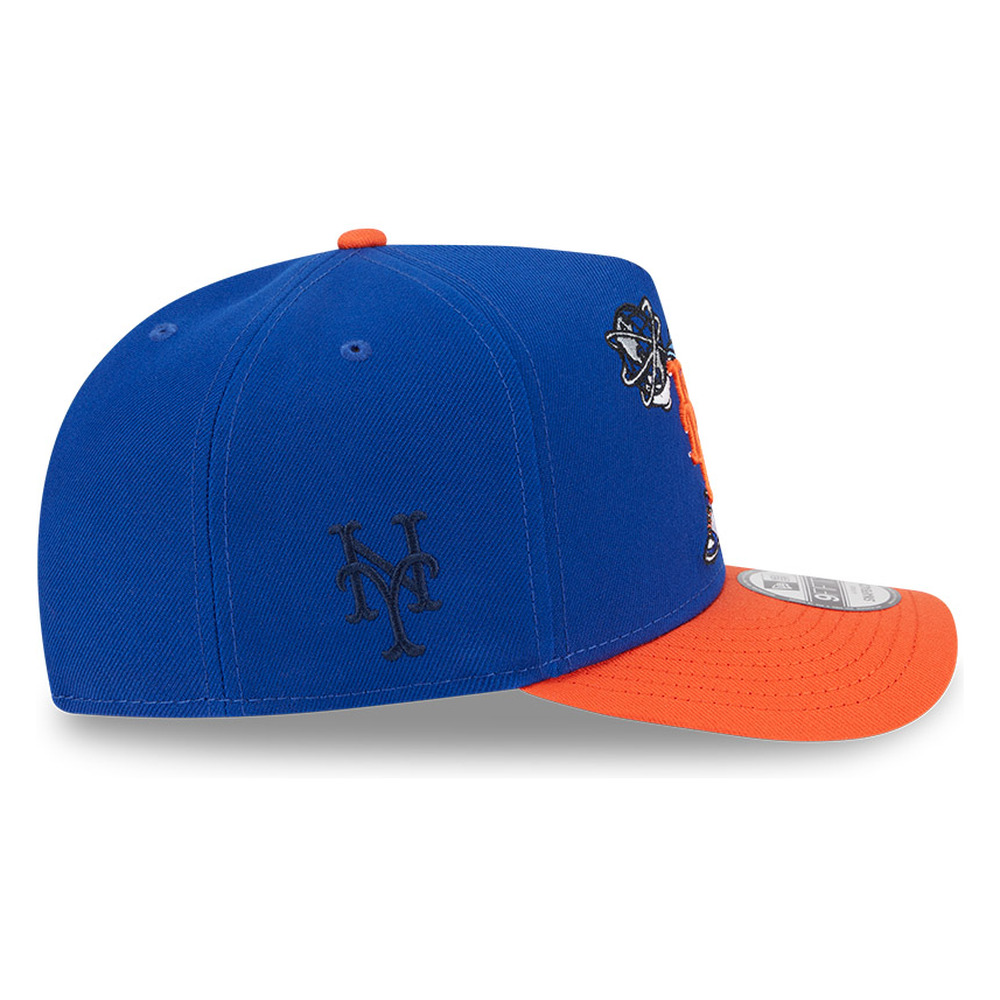 New York Mets Royal Blue and Orange Cartoon New Era 9FIFTY A-Frame Snapback Hat