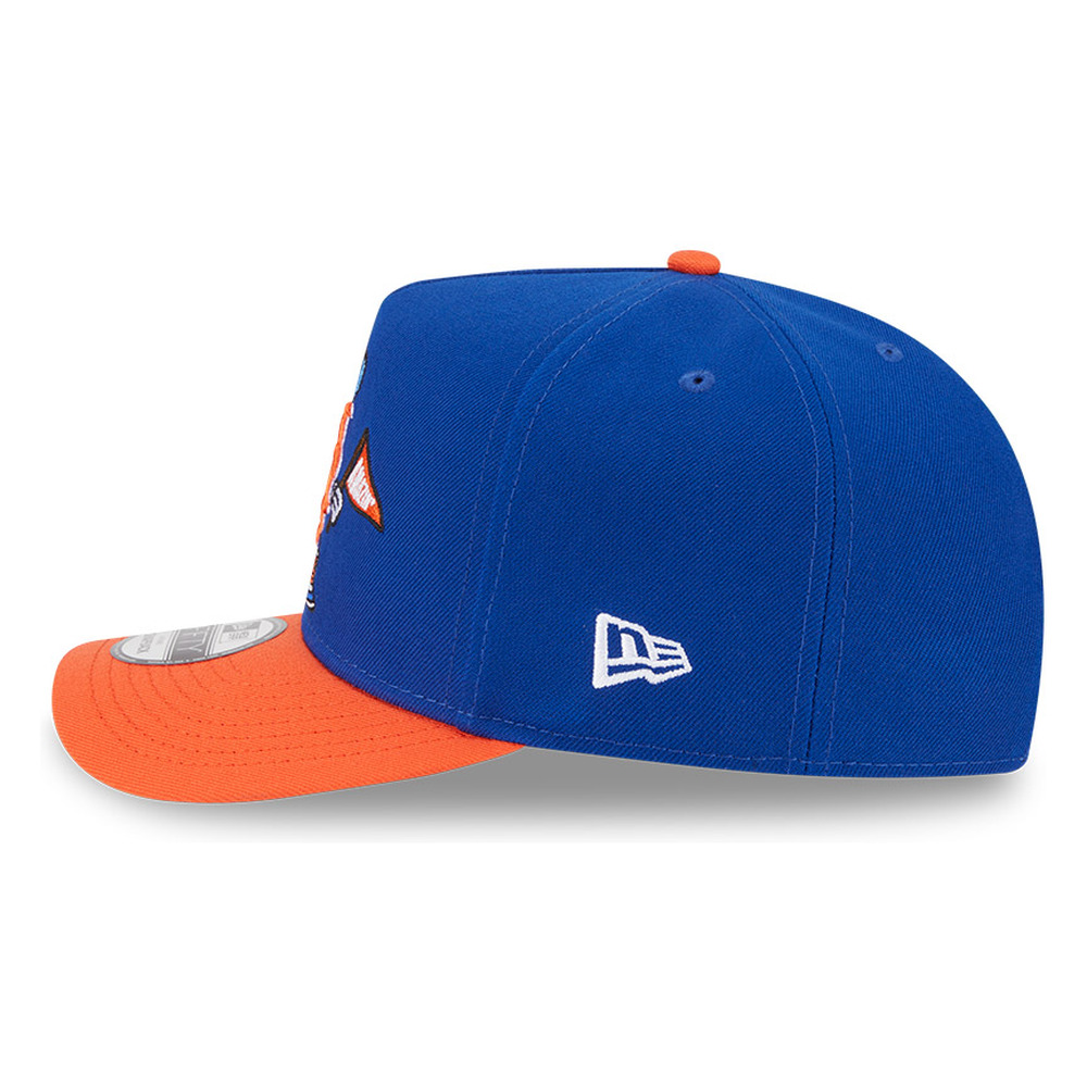 New York Mets Royal Blue and Orange Cartoon New Era 9FIFTY A-Frame Snapback Hat