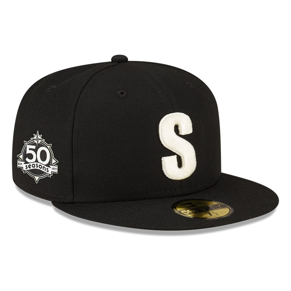 Seattle Mariners Black Steelheads 50 Seasons New Era 59FIFTY
