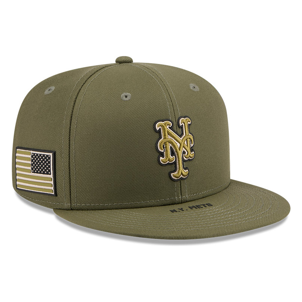 New York Mets Olive Green 2026 Armed Forces Day New Era 9FIFTY Snapback Hat