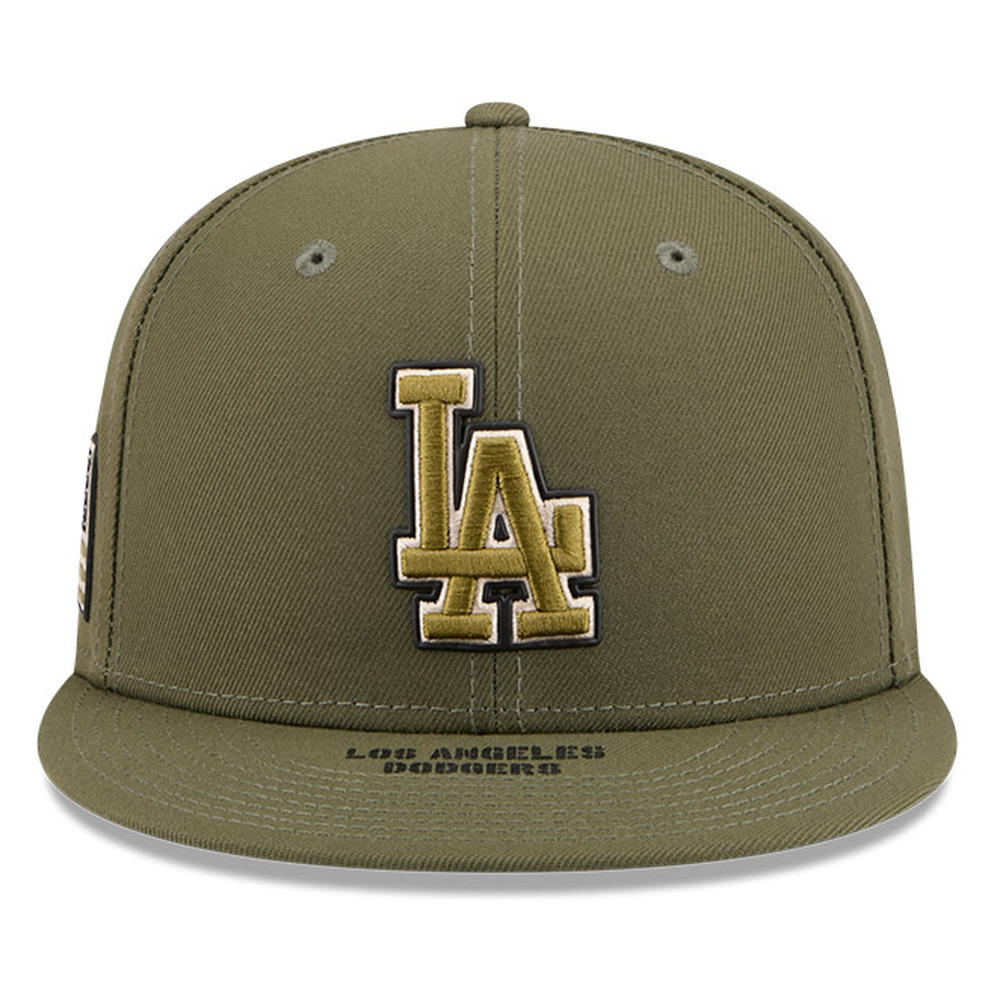 Los Angeles Dodgers Olive Green 2026 Armed Forces Day New Era 9FIFTY Snapback Hat