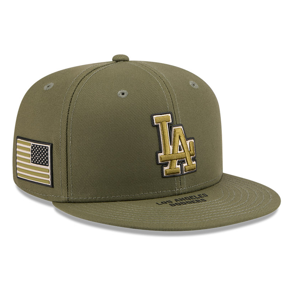 Los Angeles Dodgers Olive Green 2026 Armed Forces Day New Era 9FIFTY Snapback Hat