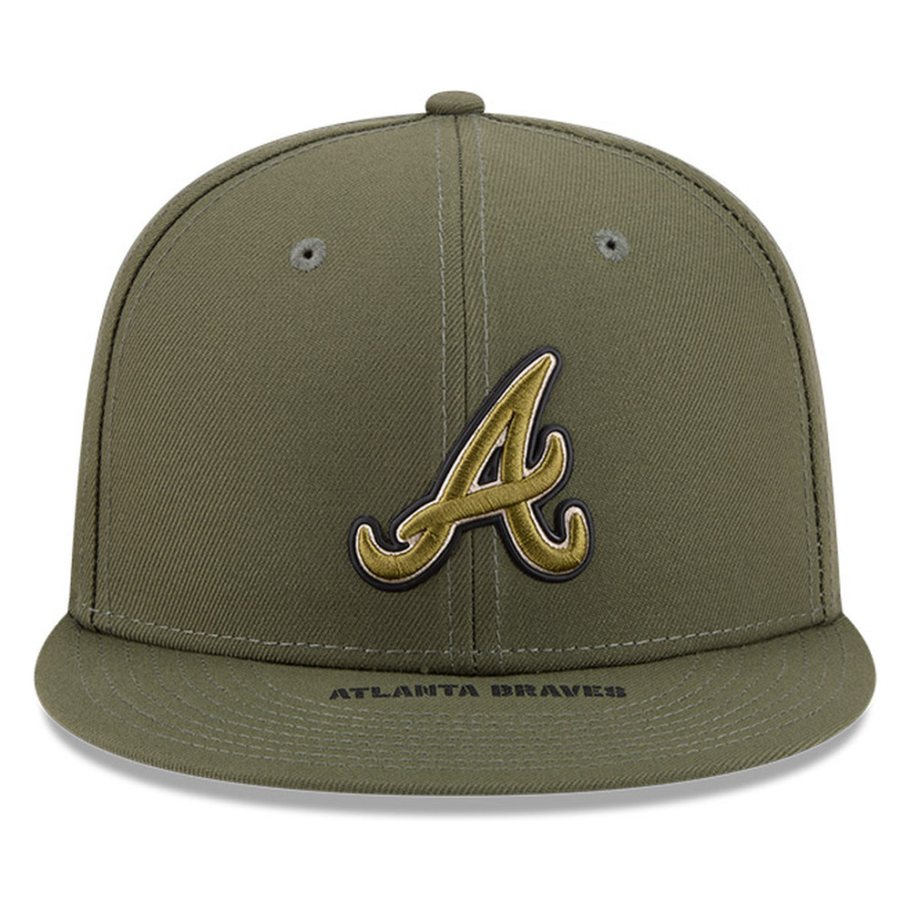 Atlanta Braves Olive Green 2026 Armed Forces Day New Era 9FIFTY Snapback Hat