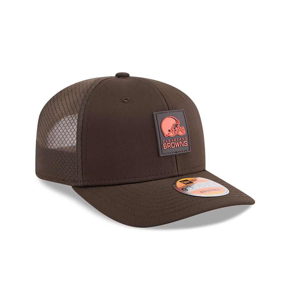 Cleveland Browns Brown 2025 Sideline New Era 9SEVENTY Stretch Snapback Hat