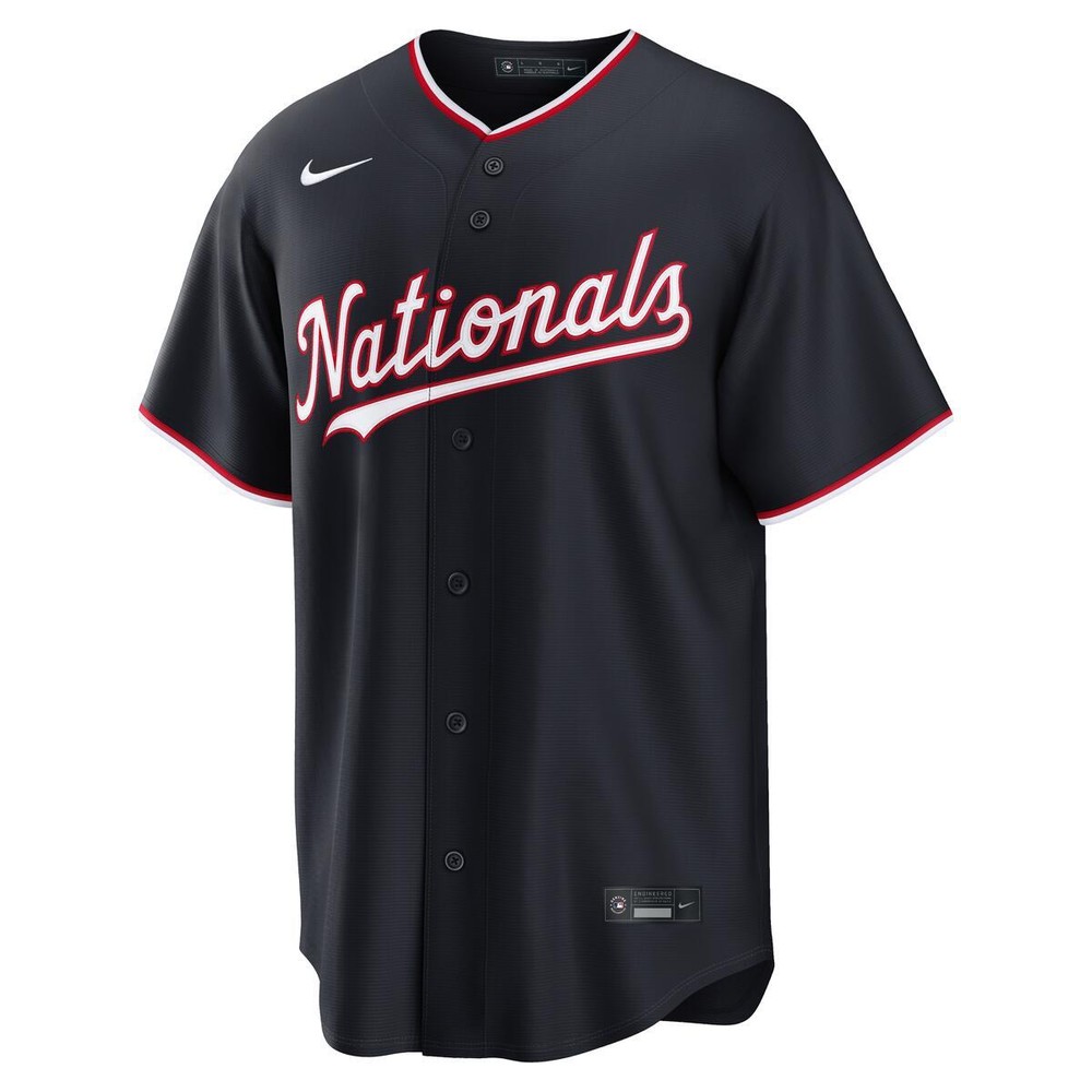 Washington Nationals James Wood Navy Alternate Nike Replica Jersey