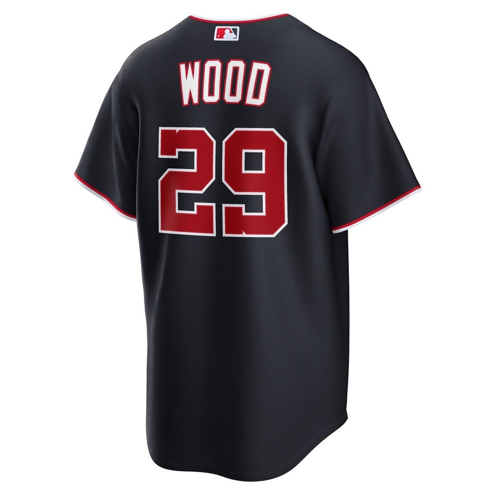 Washington Nationals James Wood Navy Alternate Nike Replica Jersey
