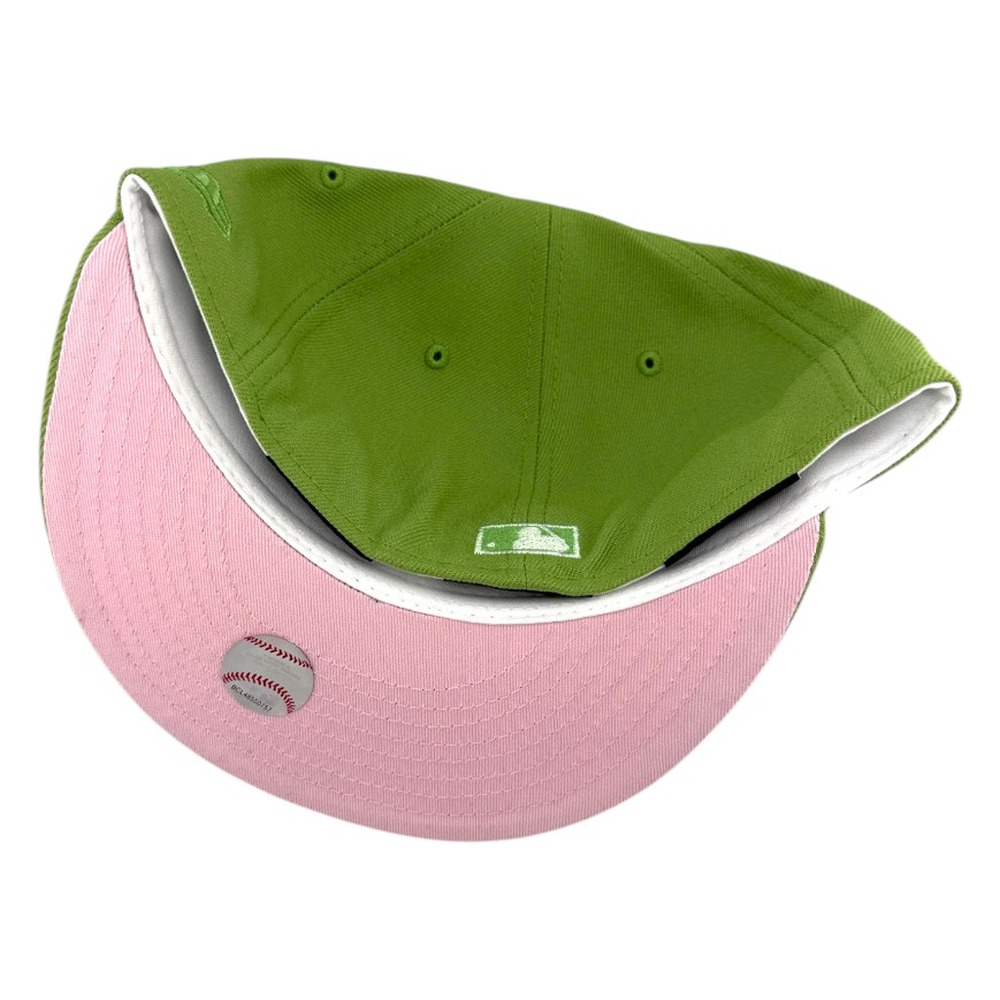 Los Angeles Dodgers Matcha Green 60th Anniversary Patch Pink UV New Era 59FIFTY Fitted Hat