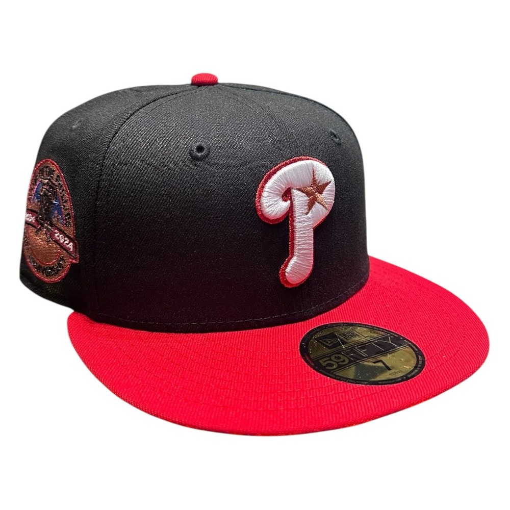 Philadelphia Phillies Black and Red 2-Tone 20th Anniversary Patch New Era 59FIFTY Fitted Hat