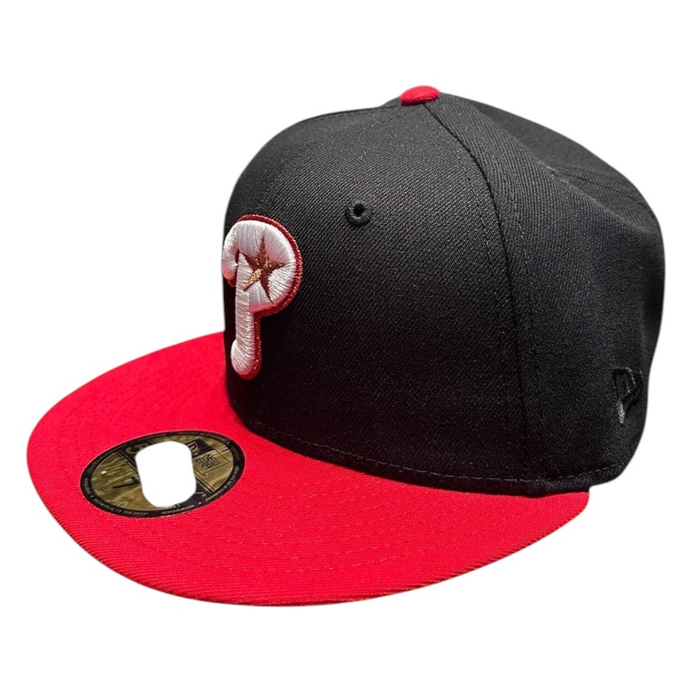 Philadelphia Phillies Black and Red 2-Tone 20th Anniversary Patch New Era 59FIFTY Fitted Hat