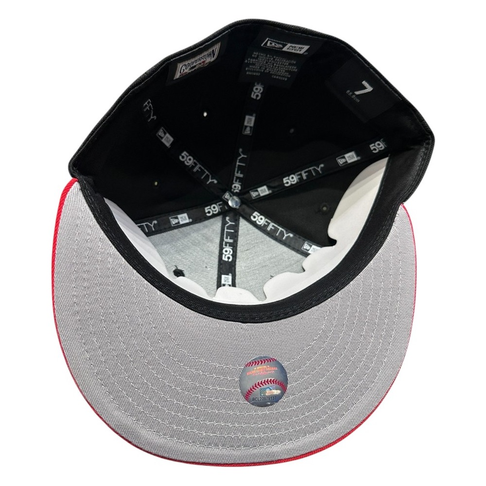 Philadelphia Phillies Black and Red 2-Tone 20th Anniversary Patch New Era 59FIFTY Fitted Hat