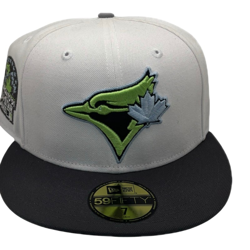 Toronto Blue Jays White and Graphite 1991 ASG Patch Gray UV New Era 59FIFTY Fitted Hat