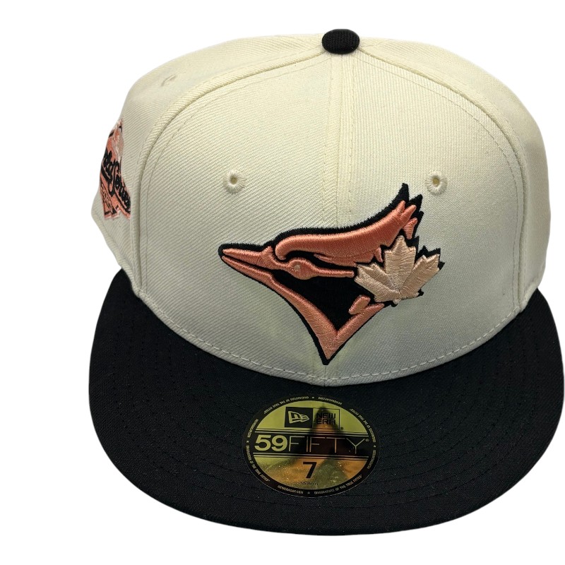 Toronto Blue Jays Chrome and Black 2025 WS Patch Gray UV New Era 59FIFTY Fitted Hat