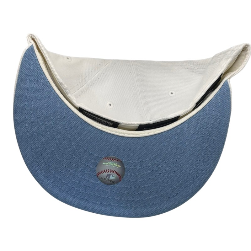 New York Yankees  Light Blue on White 27 Championships Patch UV Era 59FIFTY Fitted Hat