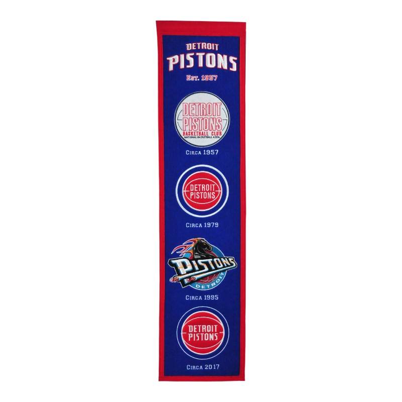 Detroit Pistons Team 8in x 32in Heritage Banner