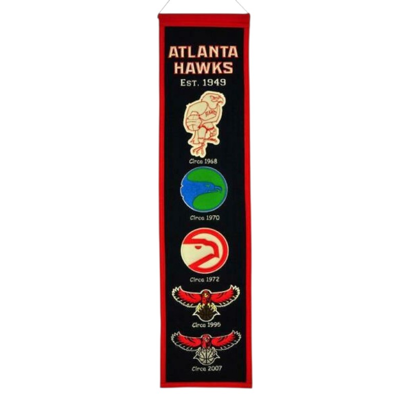 Atlanta Hawks Team 8in x 32in Heritage Banner
