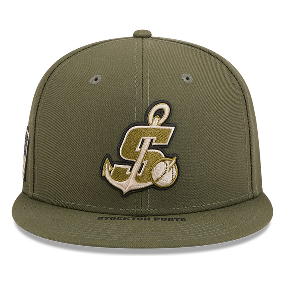 Stockton Ports Olive Green 2026 Armed Forces Day New Era 59FIFTY Fitted Hat