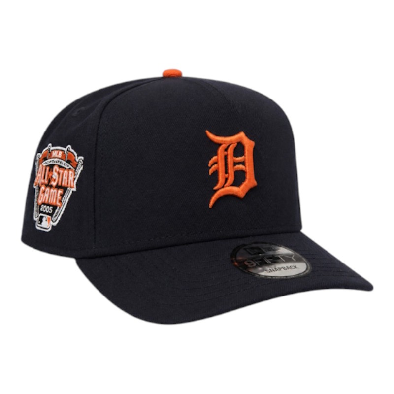 Detroit Tigers Orange on Navy 2005 ASG Patch New Era 9FIFTY A-Frame Snapback Hat