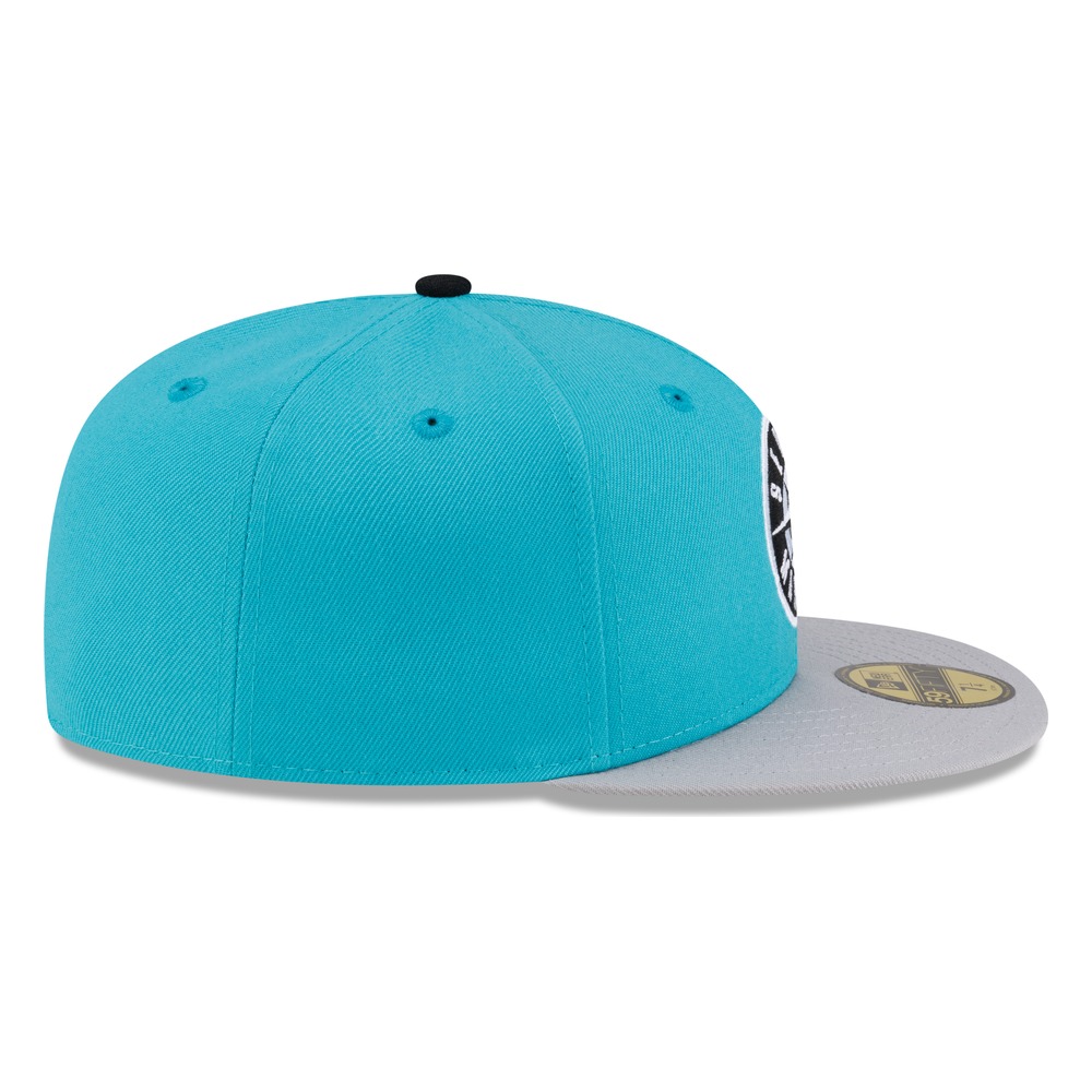 Seattle Mariners Teal Grey Visor Circle Logo New Era 59FIFTY Fitted Hat