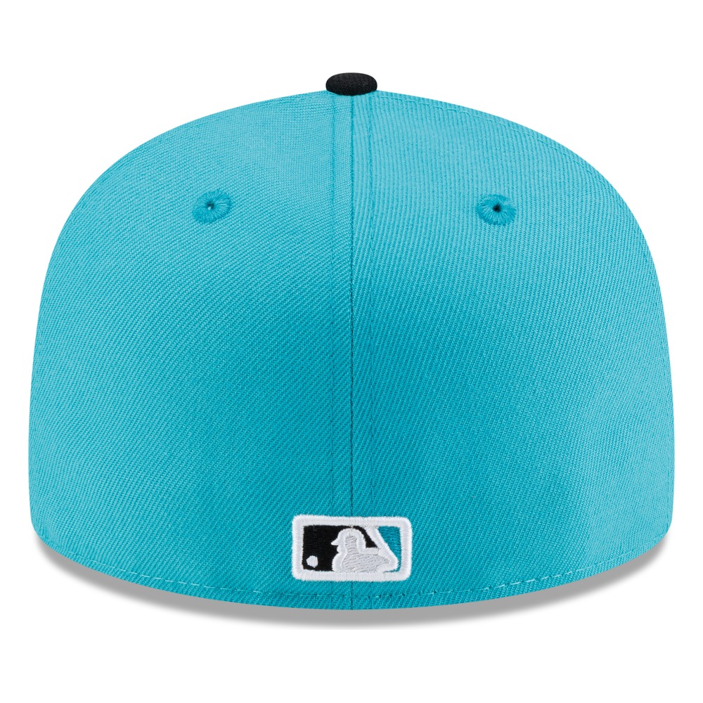 Seattle Mariners Teal Grey Visor Circle Logo New Era 59FIFTY Fitted Hat