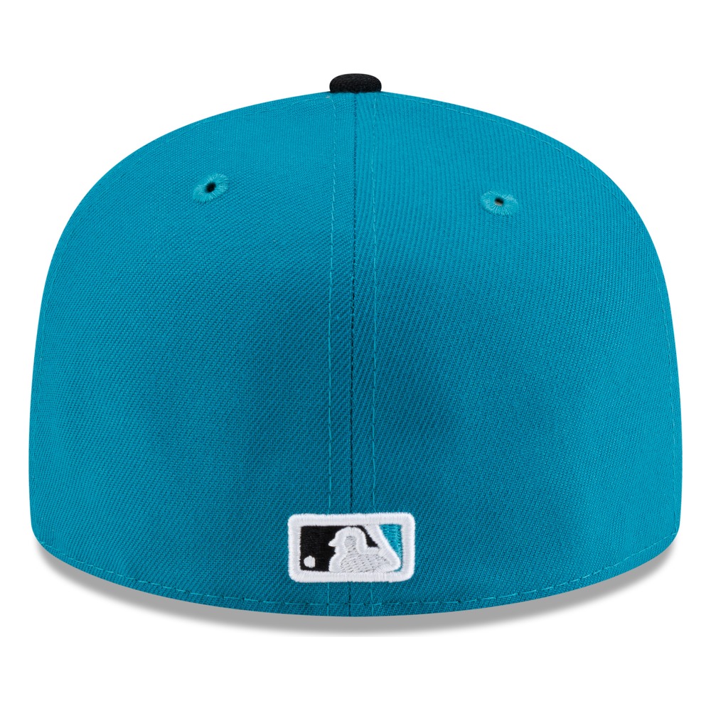Seattle MARINERS Teal Black Visor Wordmark New Era 59FIFTY Fitted Hat