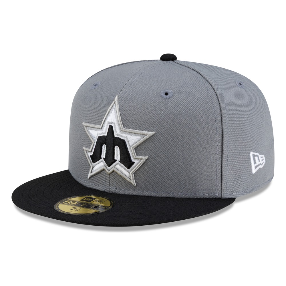 Seattle Mariners Storm Grey Black Visor Star Trident New Era