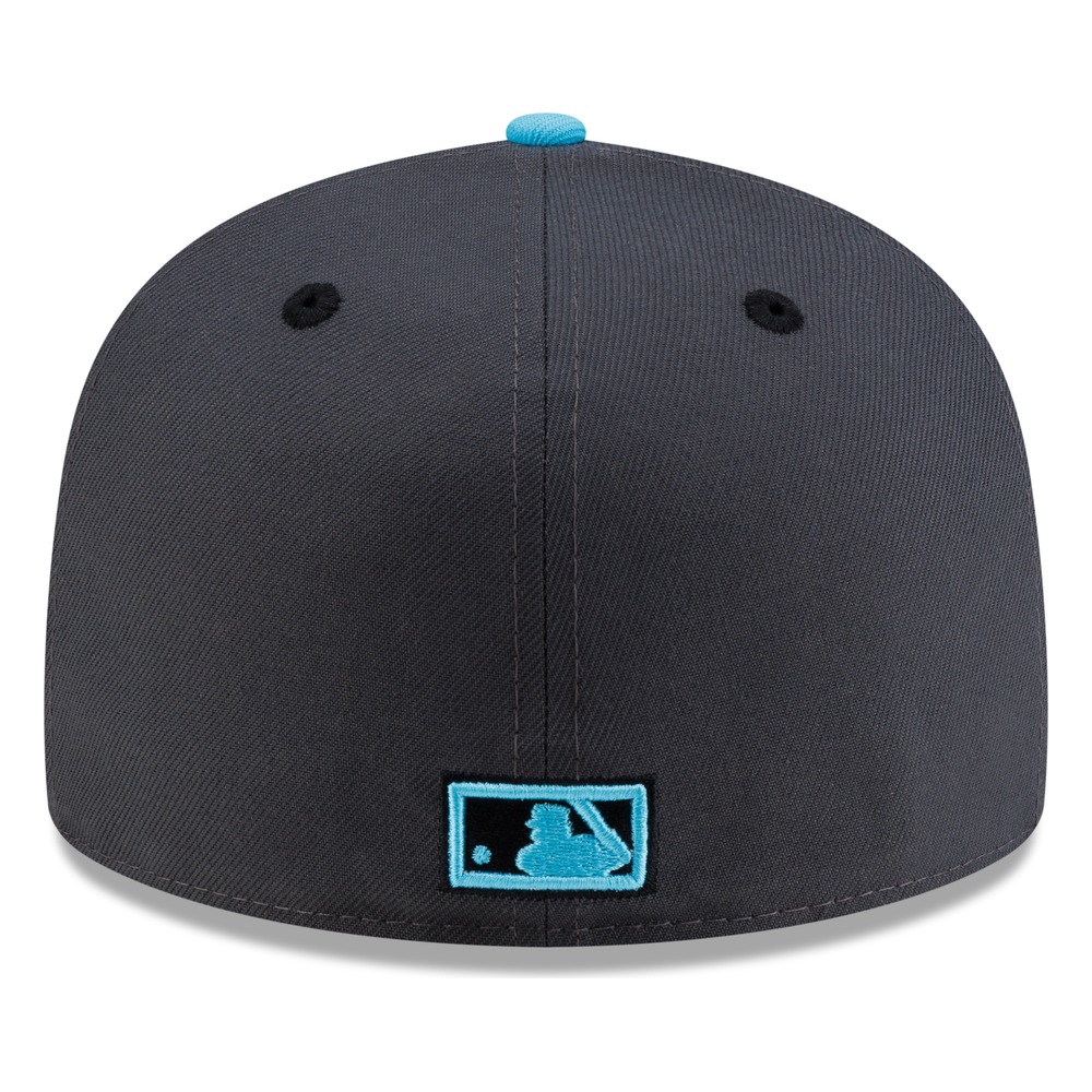 Seattle Mariners Graphite Vice Blue Visor Star Trident New Era 59FIFTY Fitted Hat