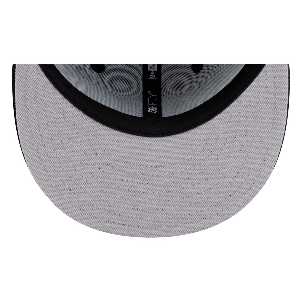 Seattle mariners Black White Outline Lowercase Wordmark New Era 59FIFTY Fitted Hat