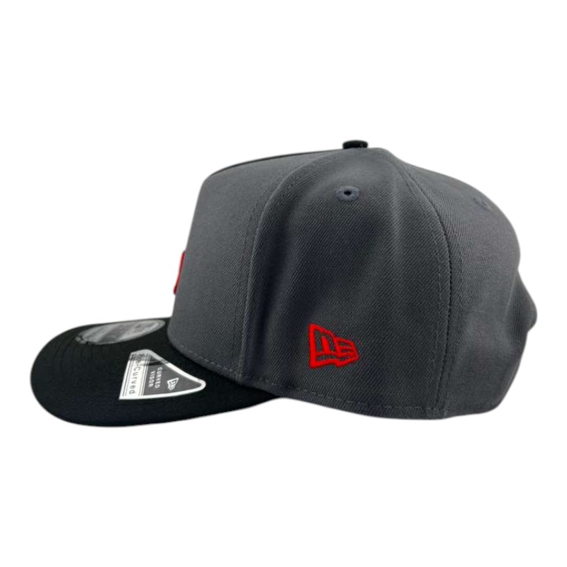Los Angeles Dodgers Graphite and Black Red Prism Collection New Era 9FIFTY A-Frame Snapback Hat
