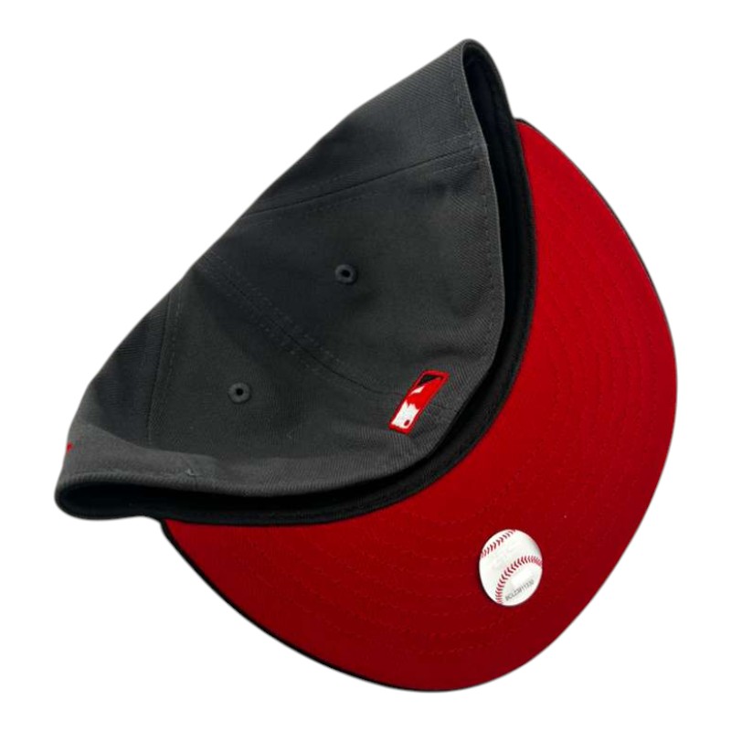 Los Angeles Dodgers Graphite and Black Red Prism Collection New Era 59FIFTY Fitted Hat