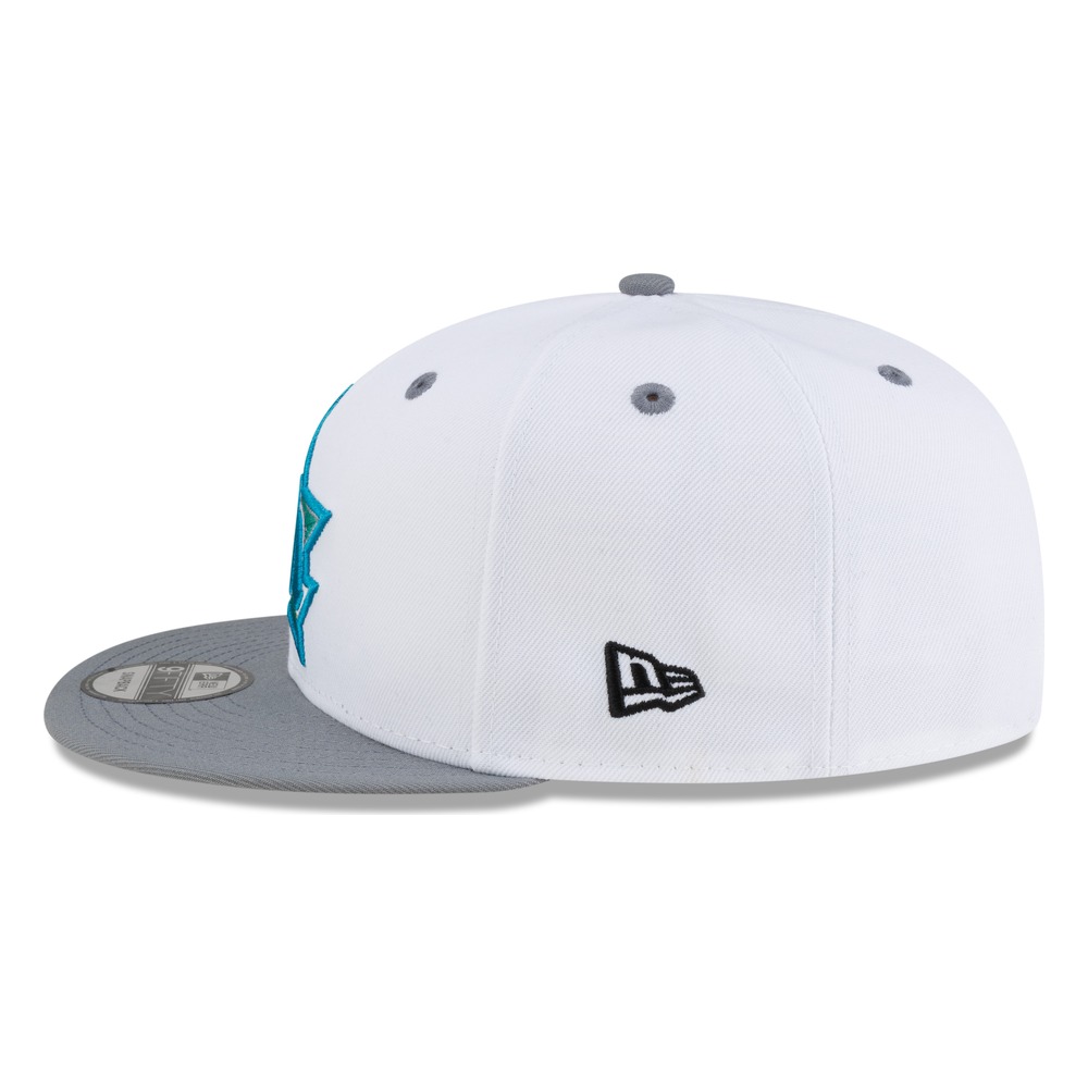 Seattle Mariners White Storm Grey Visor Star Trident New Era 9FIFTY Snapback Hat