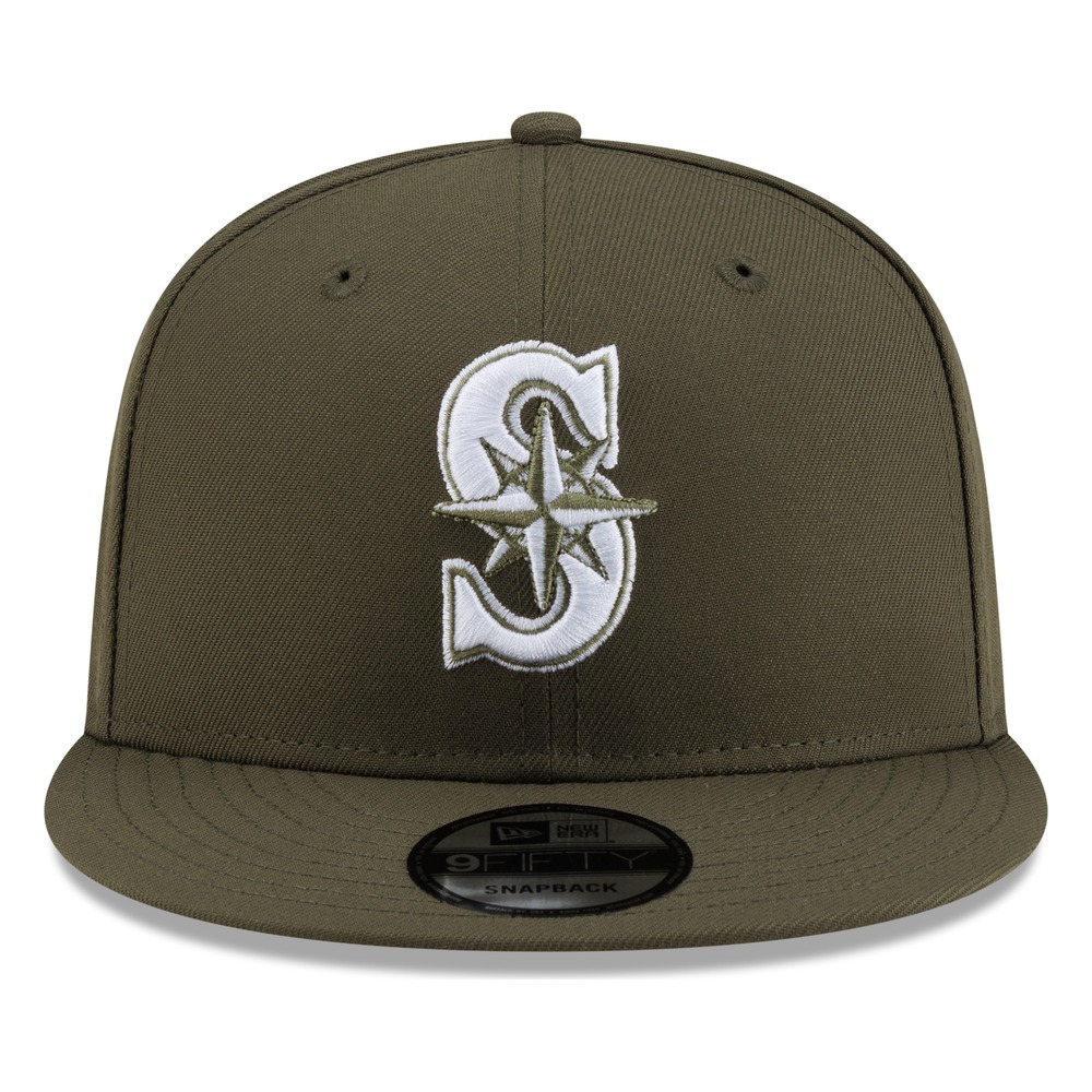 Seattle Mariners Olive Green Tonal "S" Compass Logo New Era 9FIFTY Snapback Hat