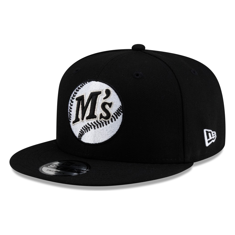 Seattle Mariners Black White M's Baseball Logo New Era 9FIFTY