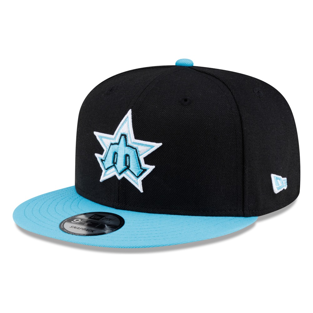 Seattle Mariners Black Vice Blue Visor Star Trident New Era 9FIFTY